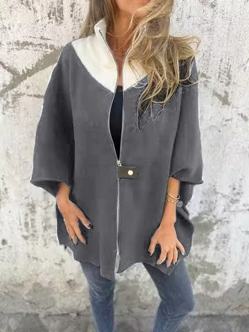 Alessia | Stand Collar Half Zip Jacket - Limited Edition