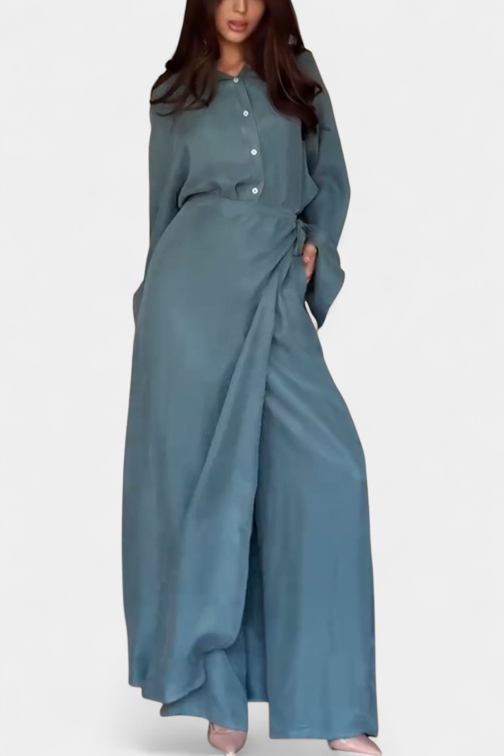 Marisol | Exclusive Set of Loose Shirt and Skirt Pants