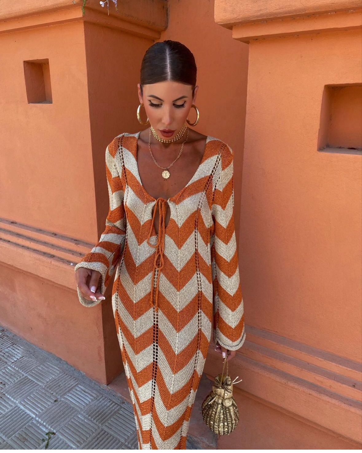 SANTORINI Dress - Long dress in thread