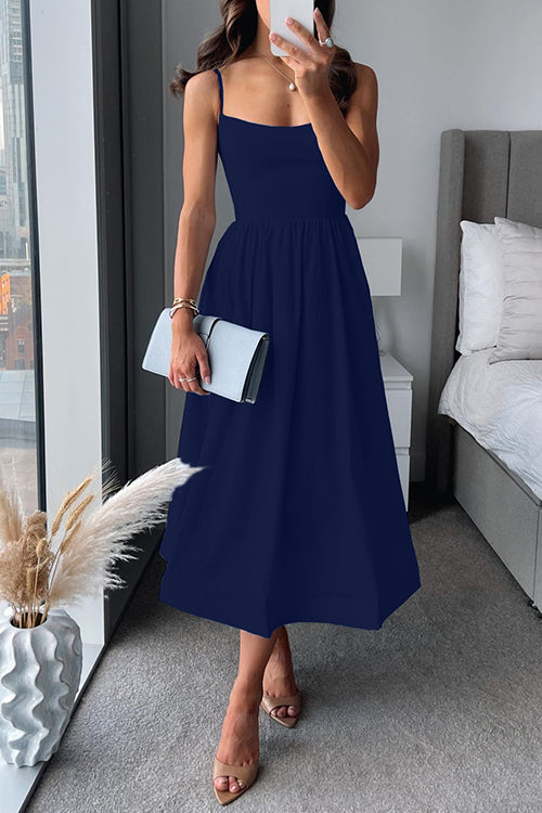 Martina™ | Midi Dress with Thin Straps