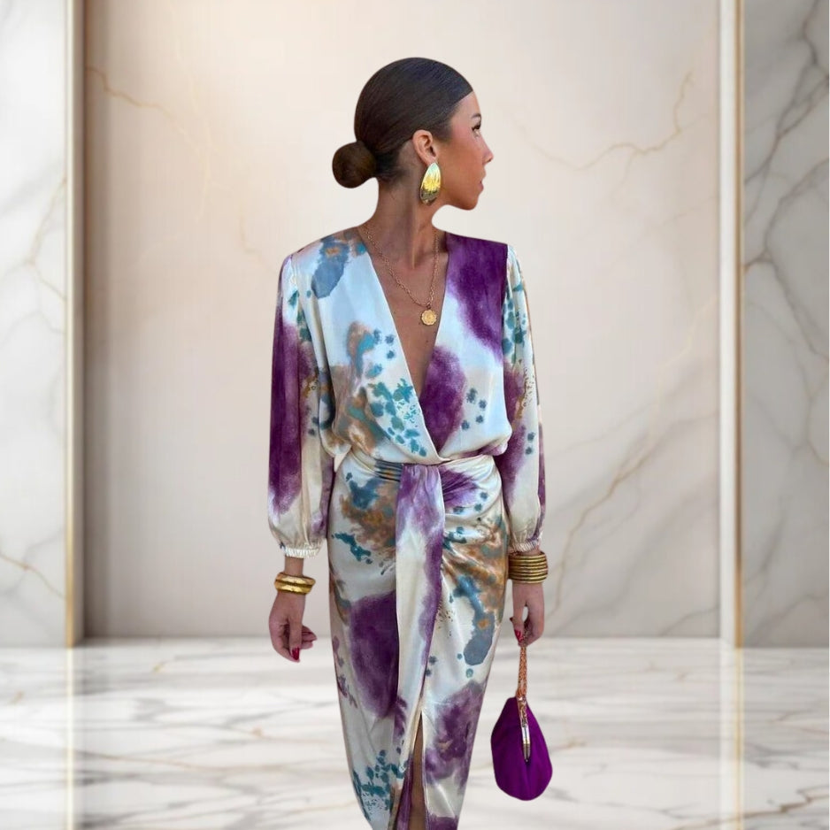 Valeria | Elegant dress with a waist knot