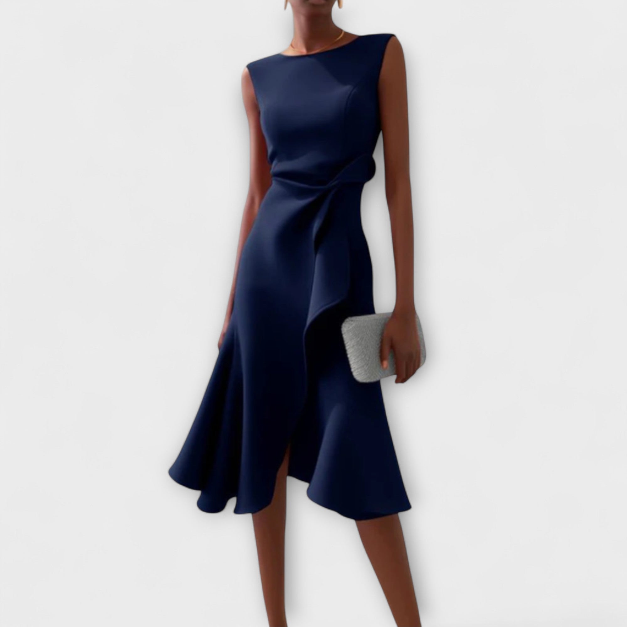 Juliette - Draped Asymmetric Midi Dress