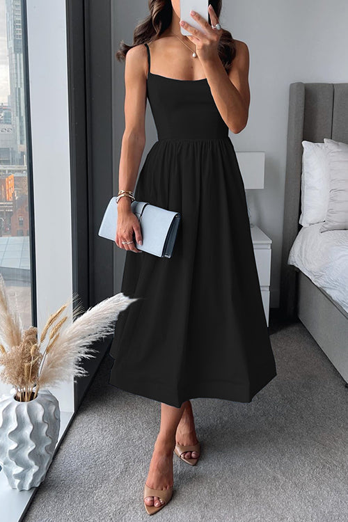Martina™ | Midi Dress with Thin Straps