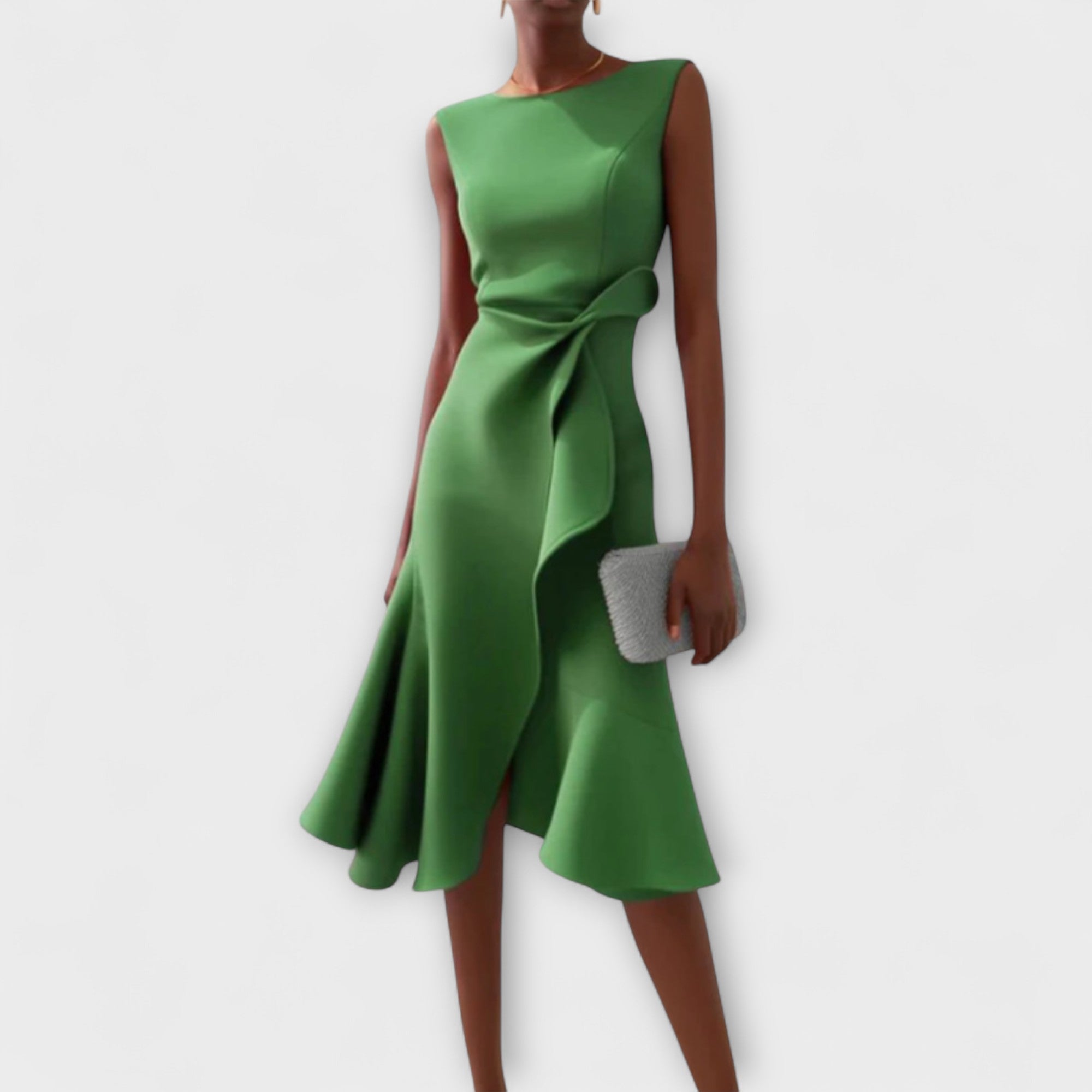 Juliette - Draped Asymmetric Midi Dress