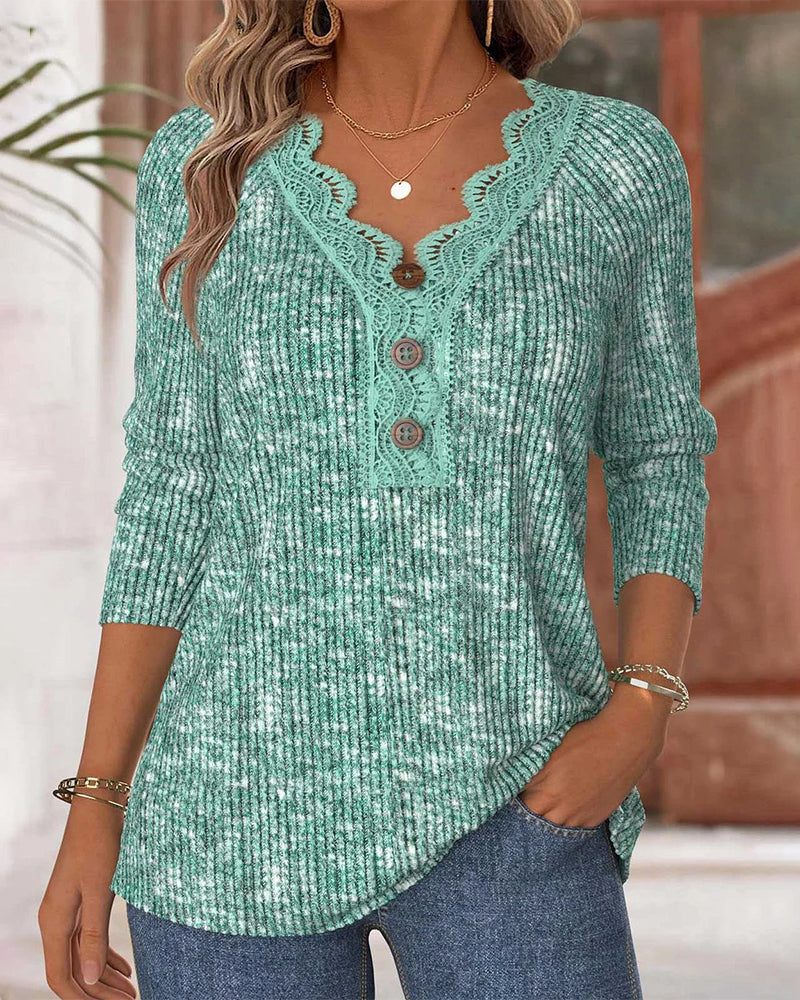 Serena | Lace Neck Blouse