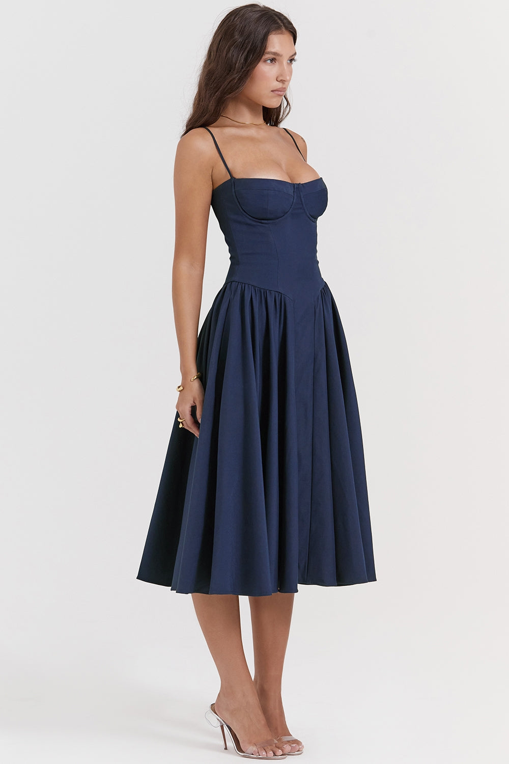 Marina | Midi Dress with Thin Straps