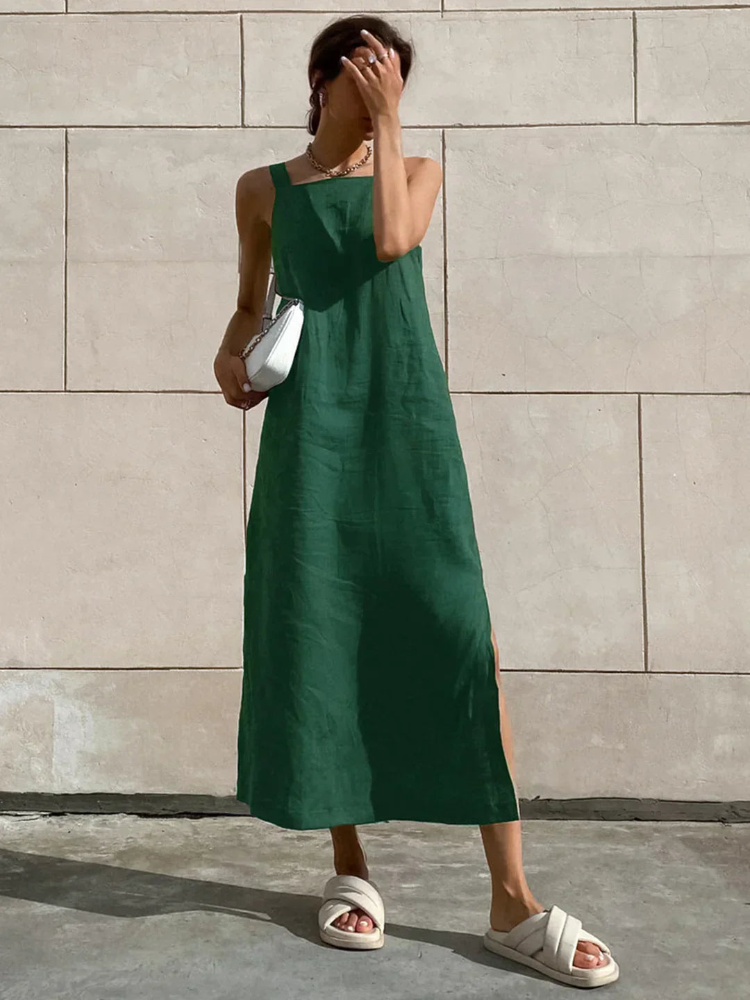 Inès® | Minimalism Cotton Cami Long Dress