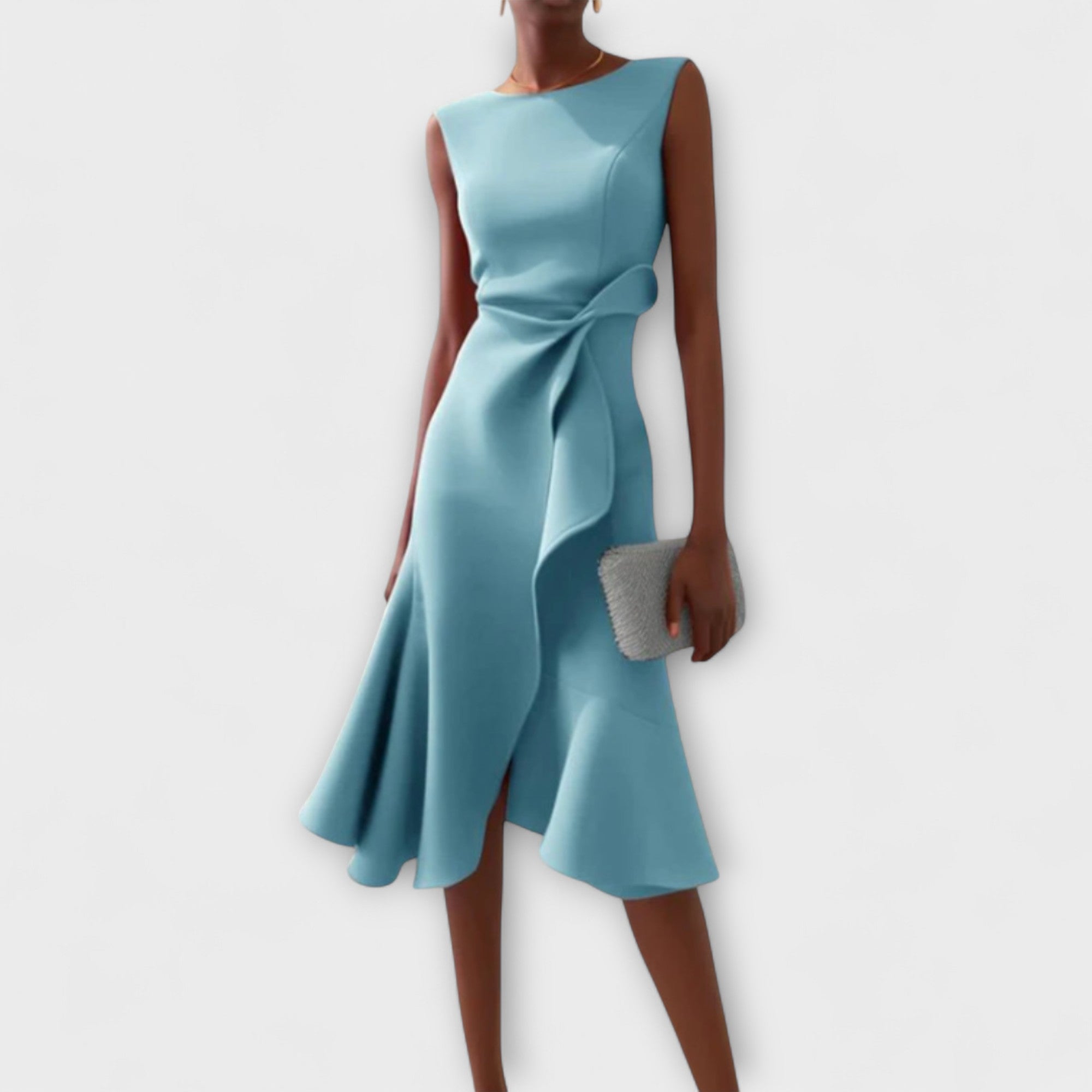 Juliette - Draped Asymmetric Midi Dress