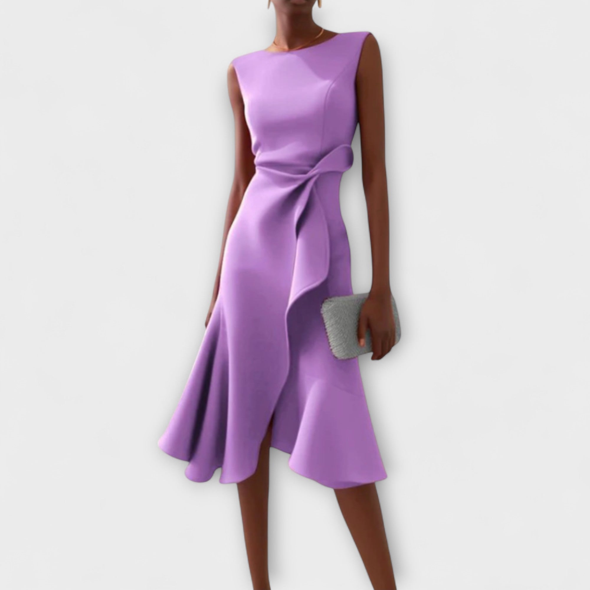 Juliette - Draped Asymmetric Midi Dress