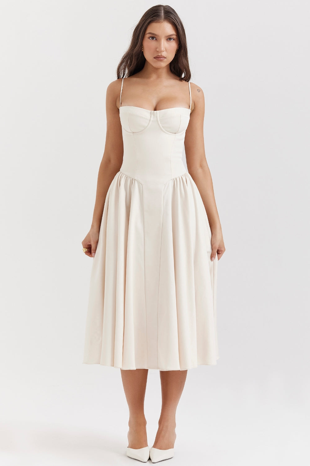 Marina | Midi Dress with Thin Straps
