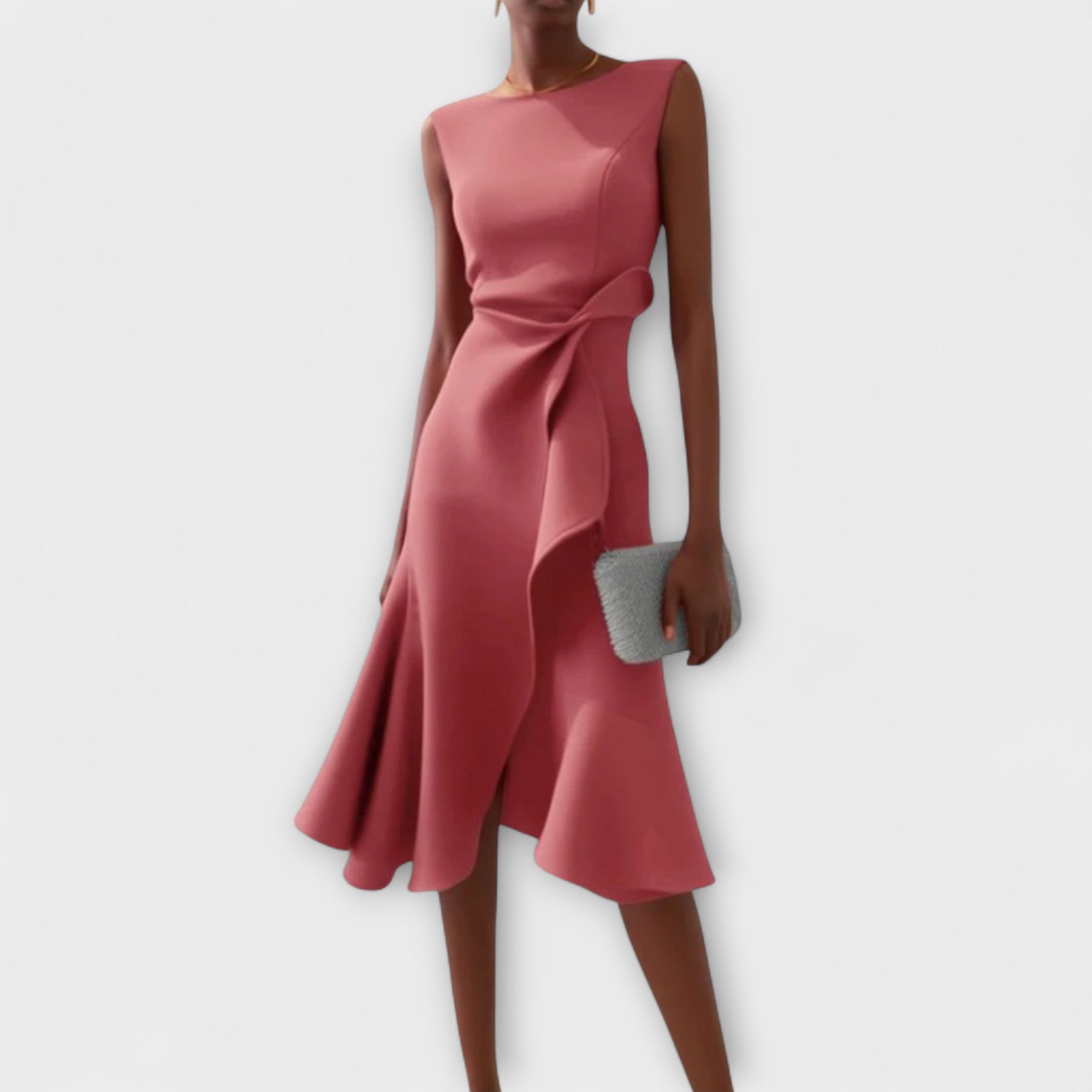 Juliette - Draped Asymmetric Midi Dress