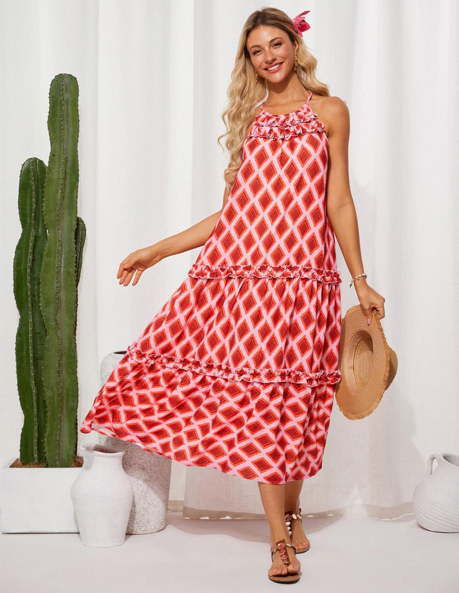 Jessie | Halter Neck Floral Dress - Limited Edition