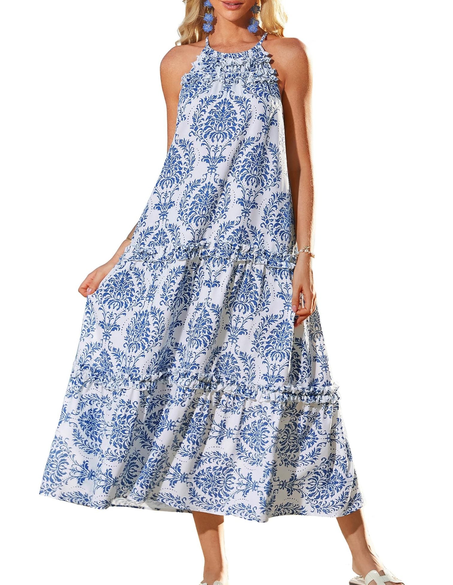 Jessie | Halter Neck Floral Dress - Limited Edition