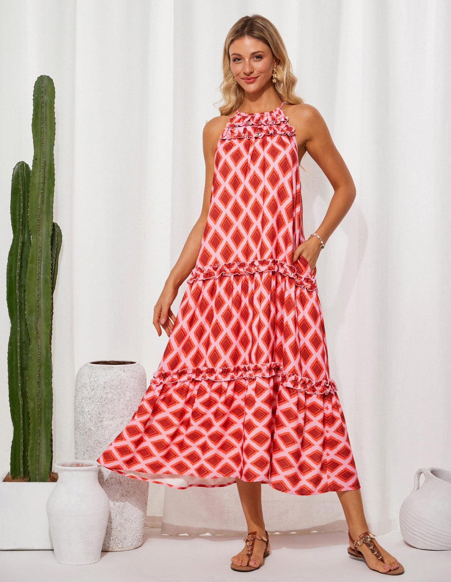 Jessie | Halter Neck Floral Dress - Limited Edition
