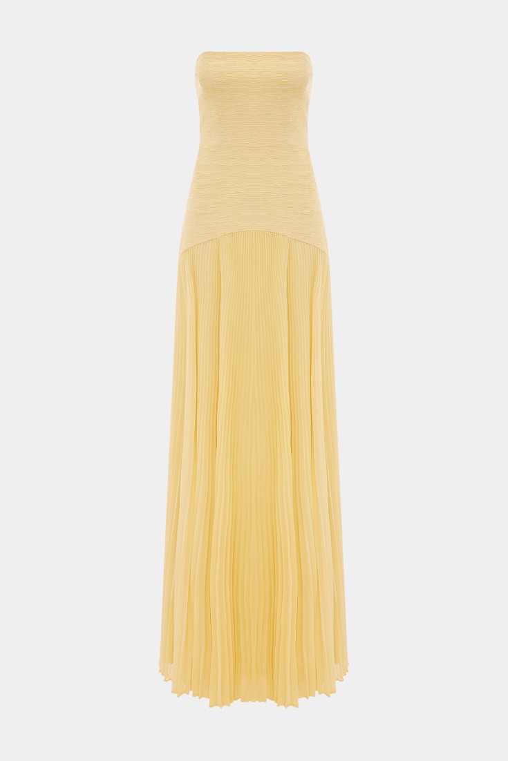 Deia | Chic Maxi Mesh Dress with Bell Sleeves