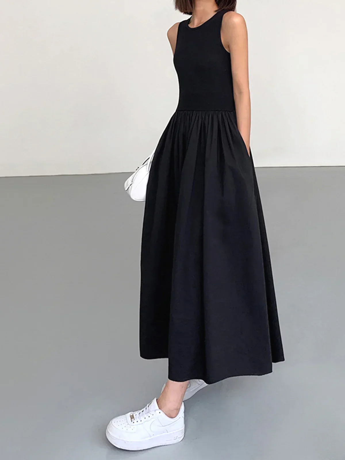 Viktoria® | Leisure Crew Neck Long Dress