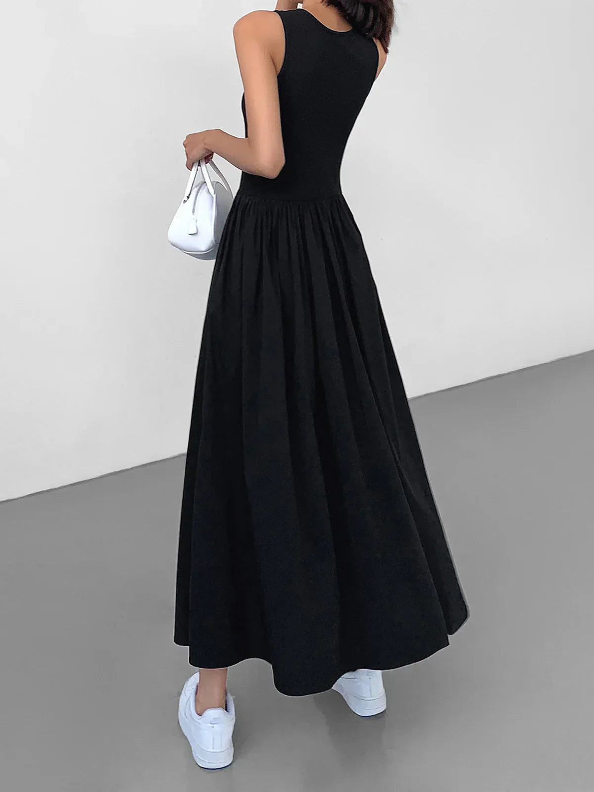 Viktoria® | Leisure Crew Neck Long Dress