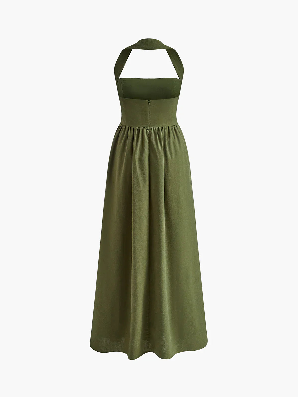 Ayşe® | Simple and Chic Halter A Line Long Dress