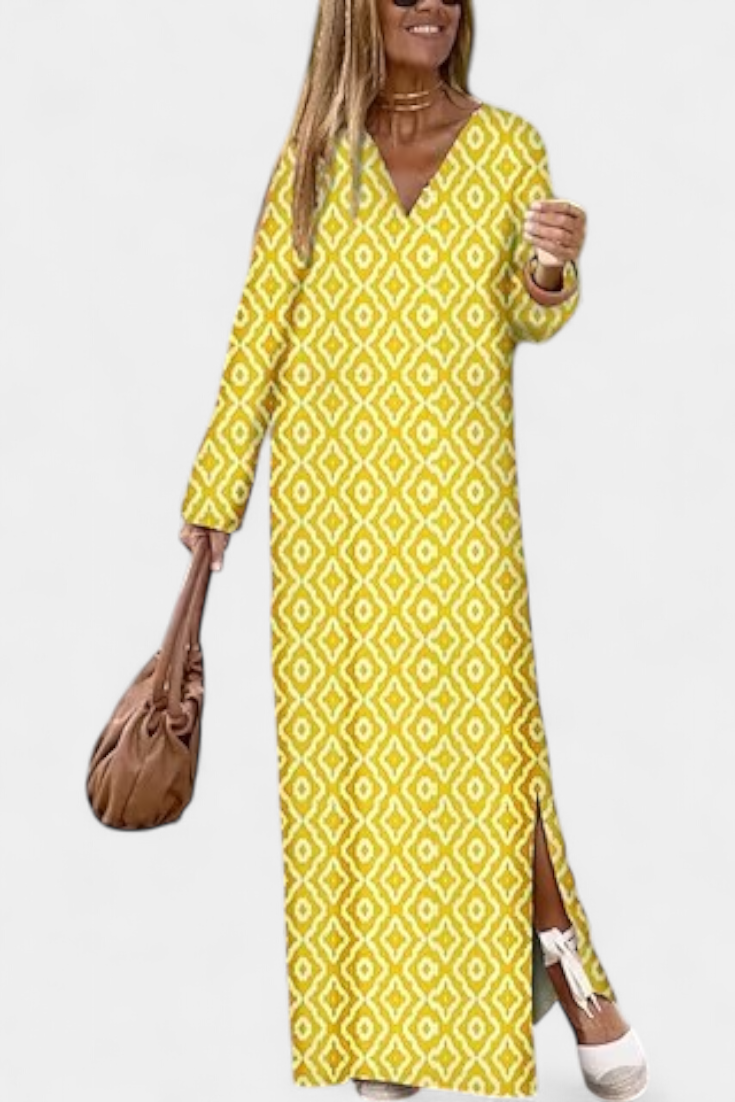 Brisa Long Geometric Dress - Limited Edition