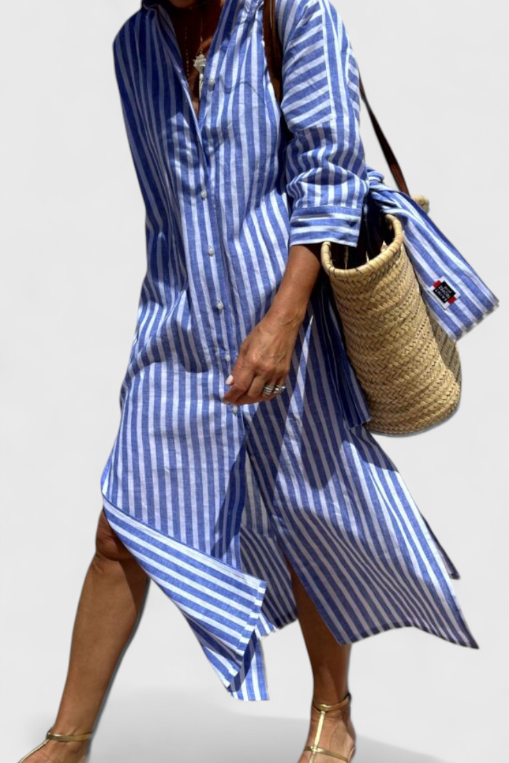 Sherlyn Timeless Striped Shirt Dress