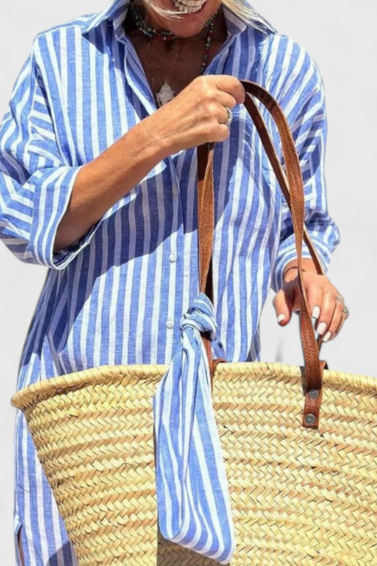 Sherlyn Timeless Striped Shirt Dress