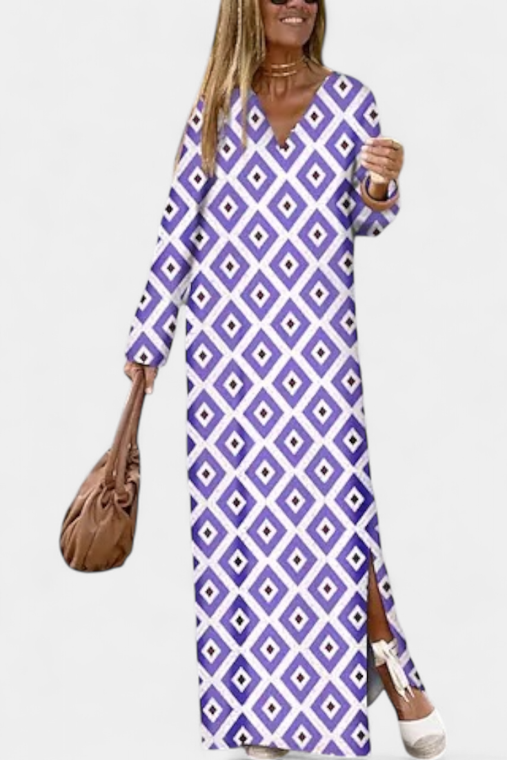 Brisa Long Geometric Dress - Limited Edition