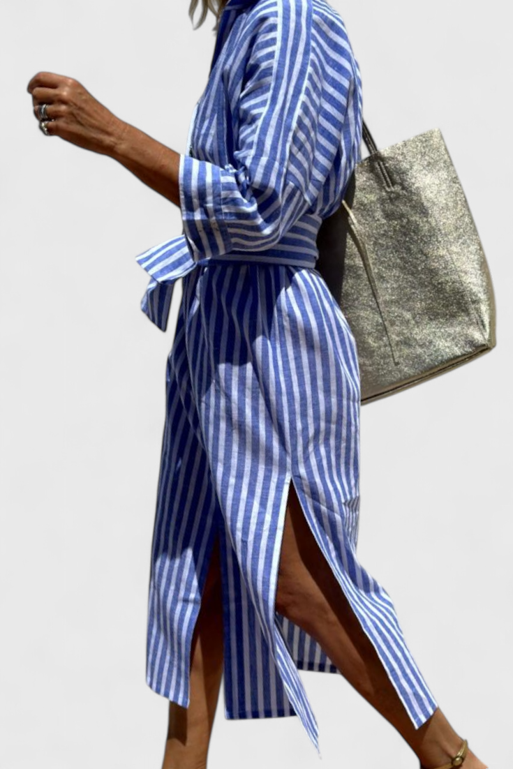 Sherlyn Timeless Striped Shirt Dress