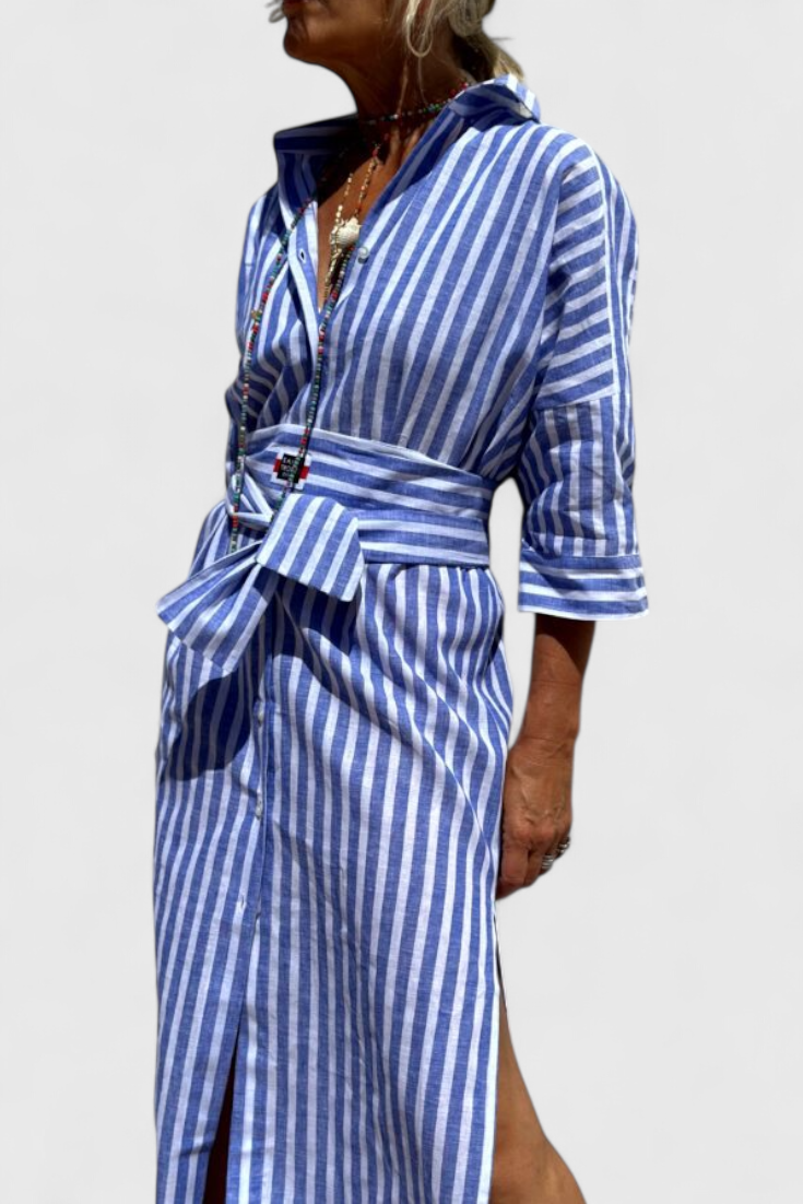 Sherlyn Timeless Striped Shirt Dress