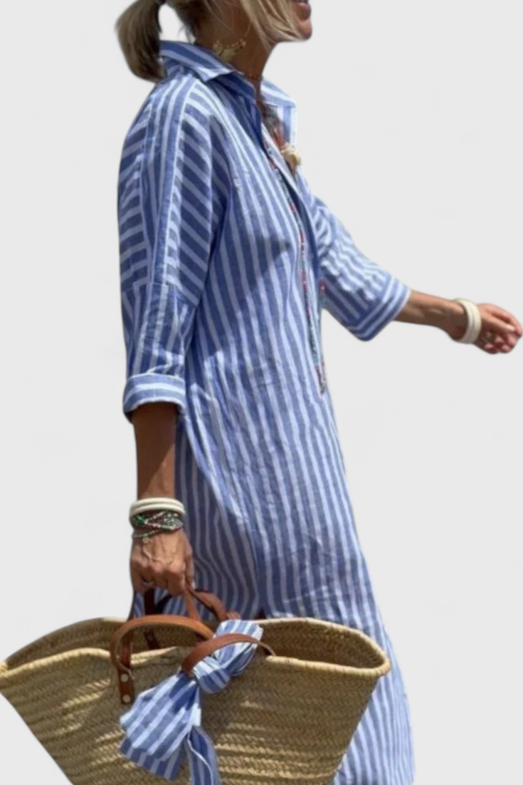 Sherlyn Timeless Striped Shirt Dress
