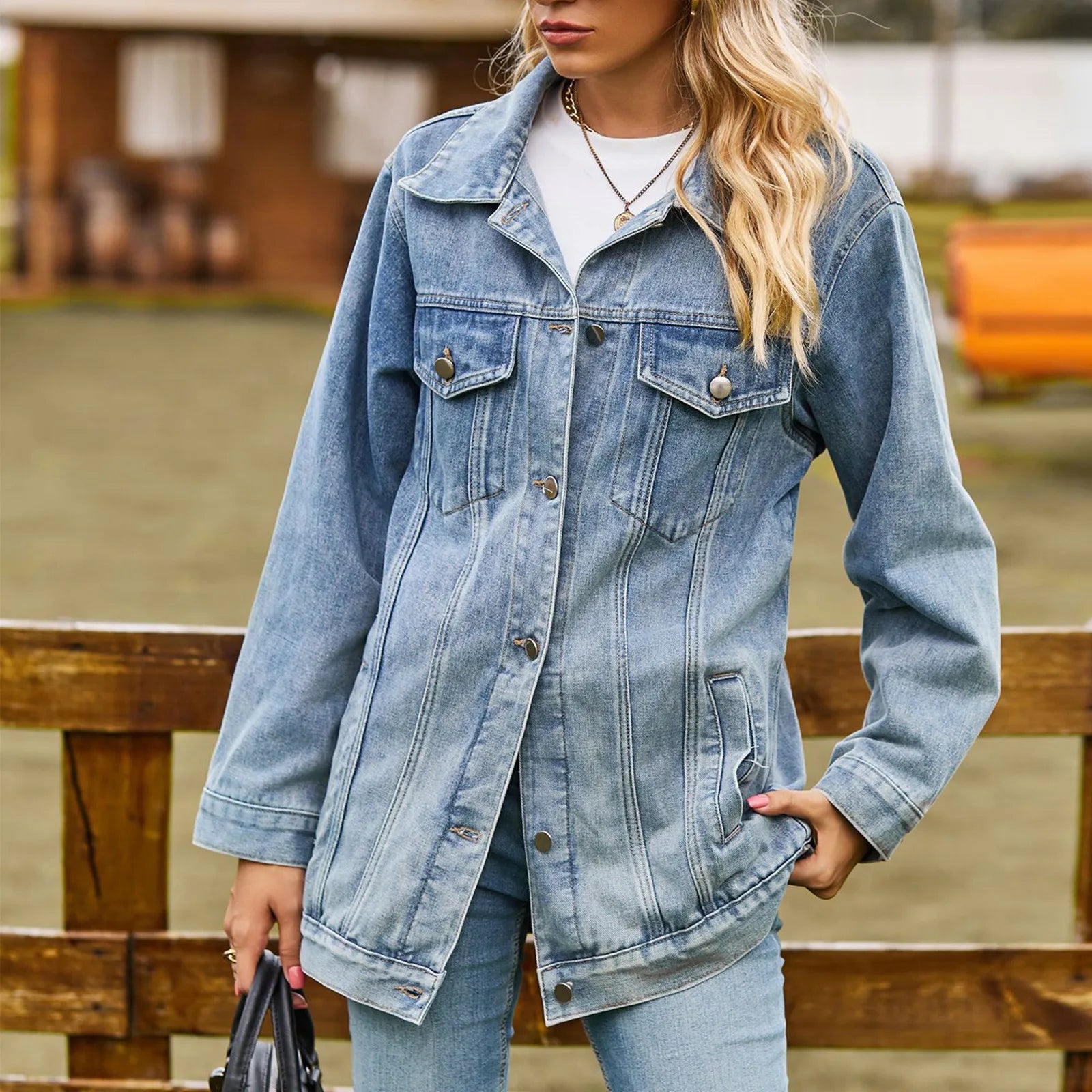 Mia™ - Classic Elegant Denim Jacket