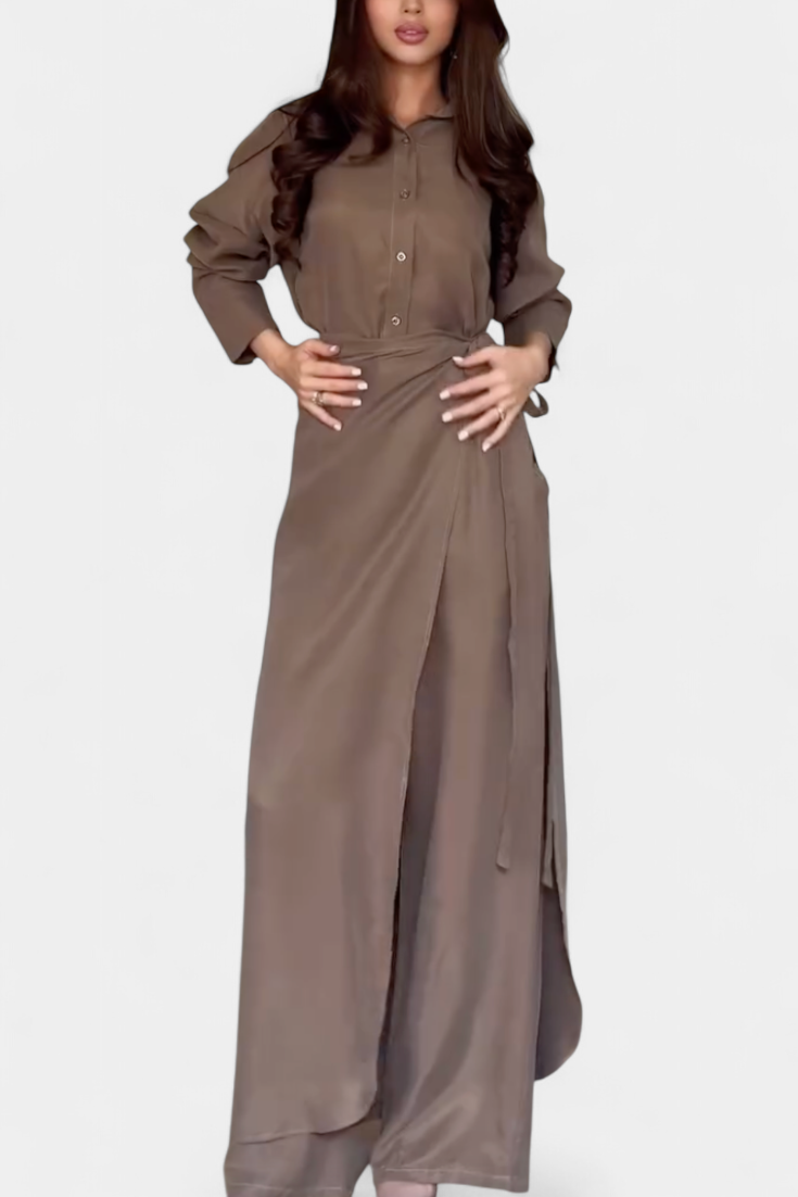 Marisol | Exclusive Set of Loose Shirt and Skirt Pants