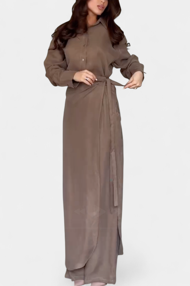 Marisol | Exclusive Set of Loose Shirt and Skirt Pants