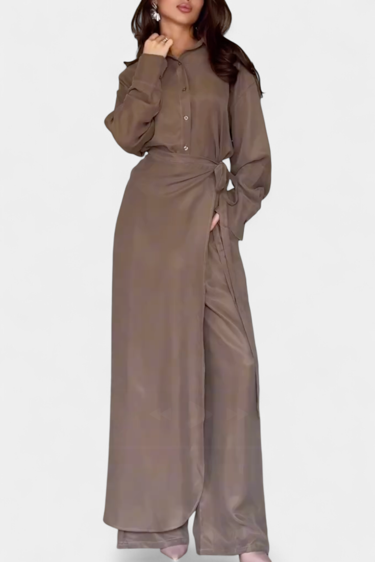 Marisol | Exclusive Set of Loose Shirt and Skirt Pants