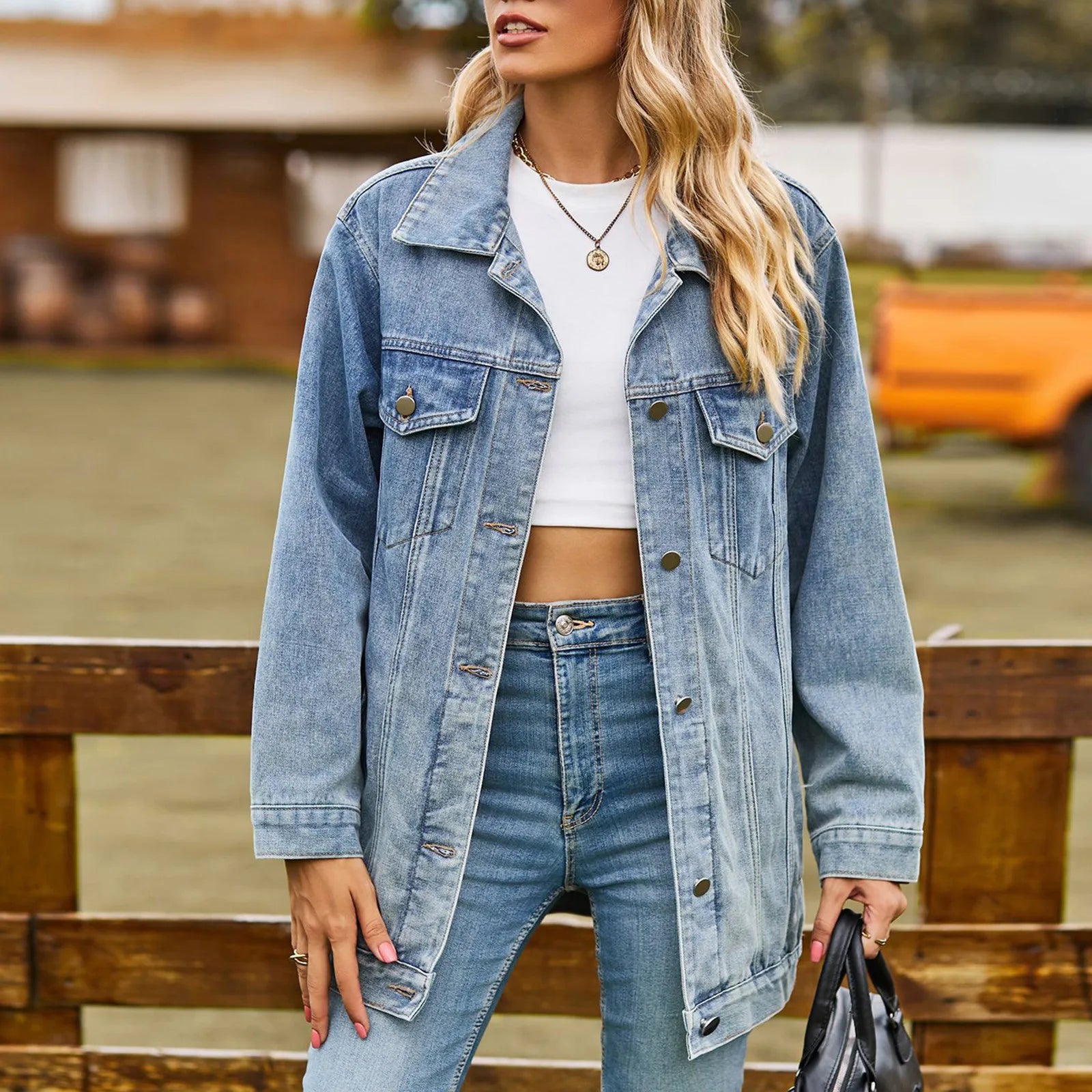 Mia™ - Classic Elegant Denim Jacket