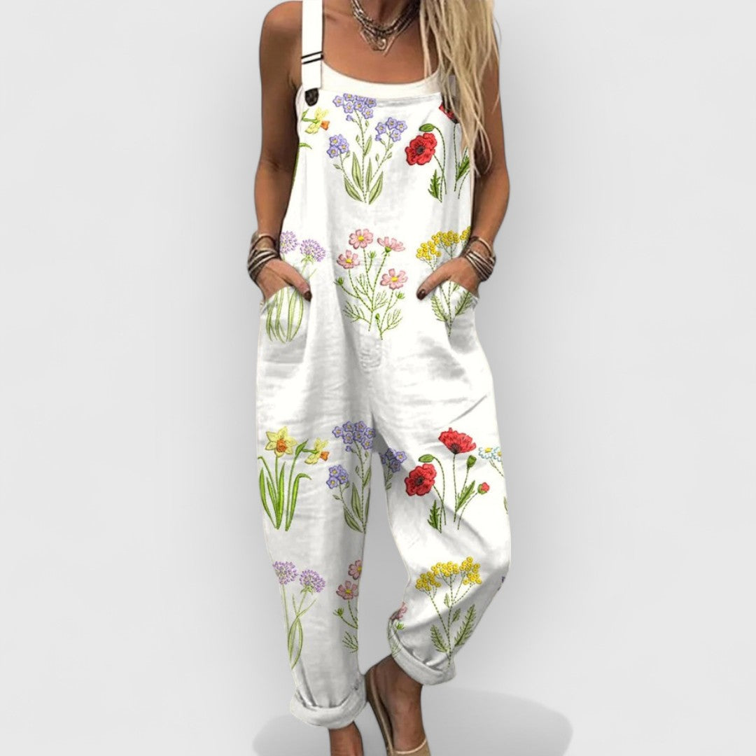 Elise | Vintage Floral Jumpsuit for Women