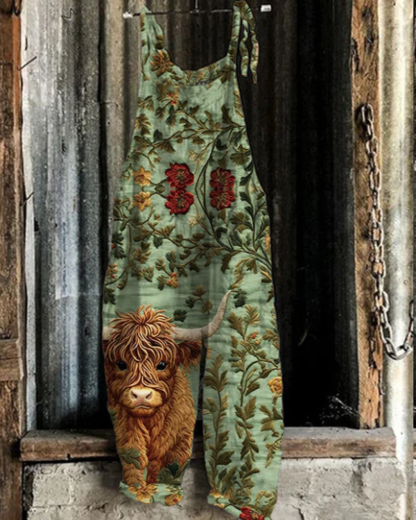 Meadow | Vintage Floral Embroidery Jumpsuit