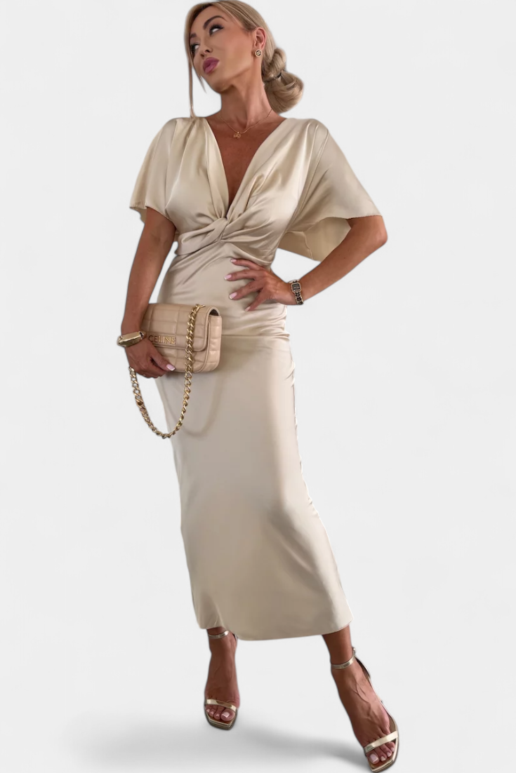 Emryn Soft Dress with Cross Knot
