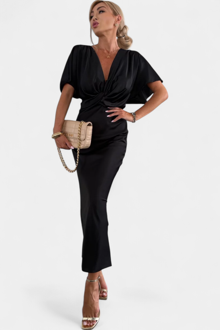Emryn Soft Dress with Cross Knot