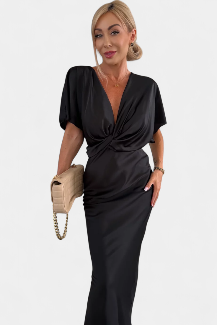 Emryn Soft Dress with Cross Knot