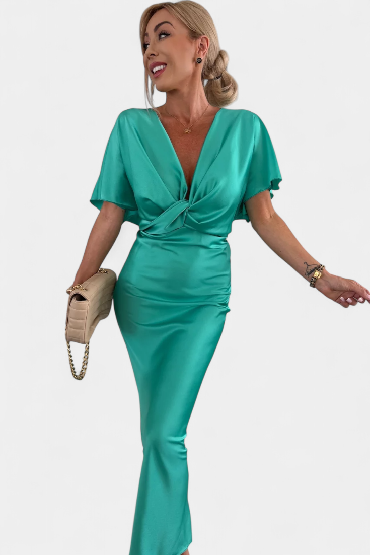 Emryn Soft Dress with Cross Knot