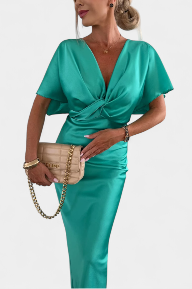 Emryn Soft Dress with Cross Knot