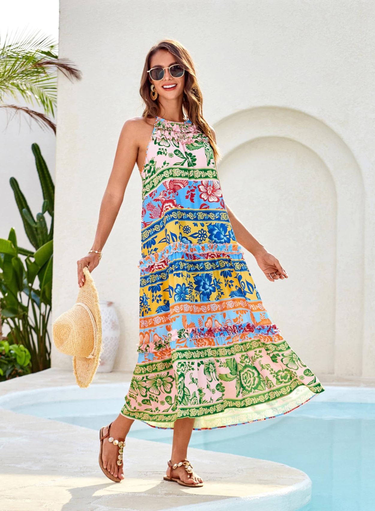 Jessie | Halter Neck Floral Dress - Limited Edition