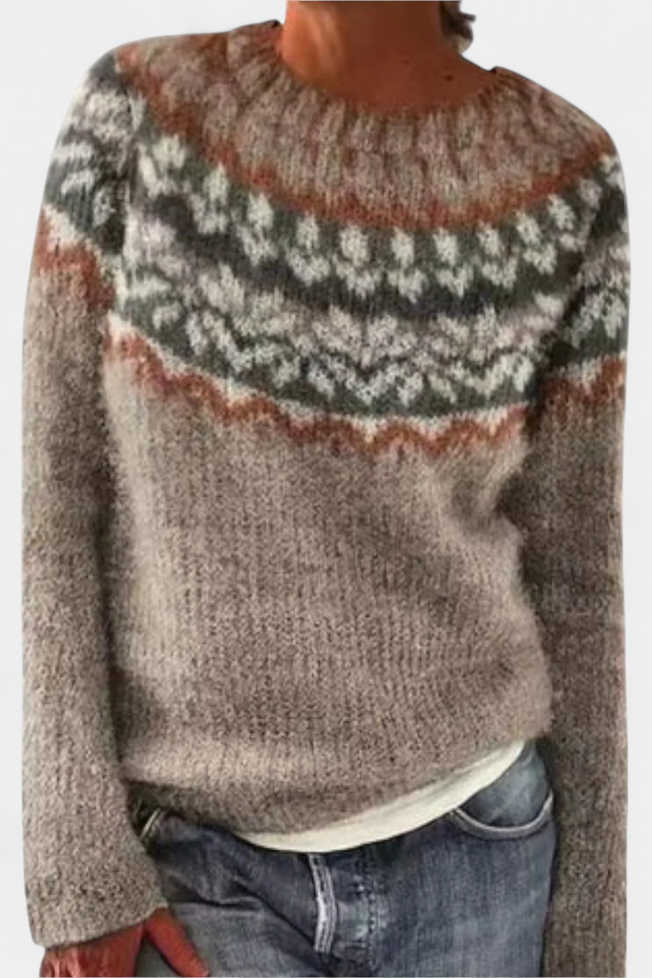 Jolessa Nordic Pattern Knit Sweater