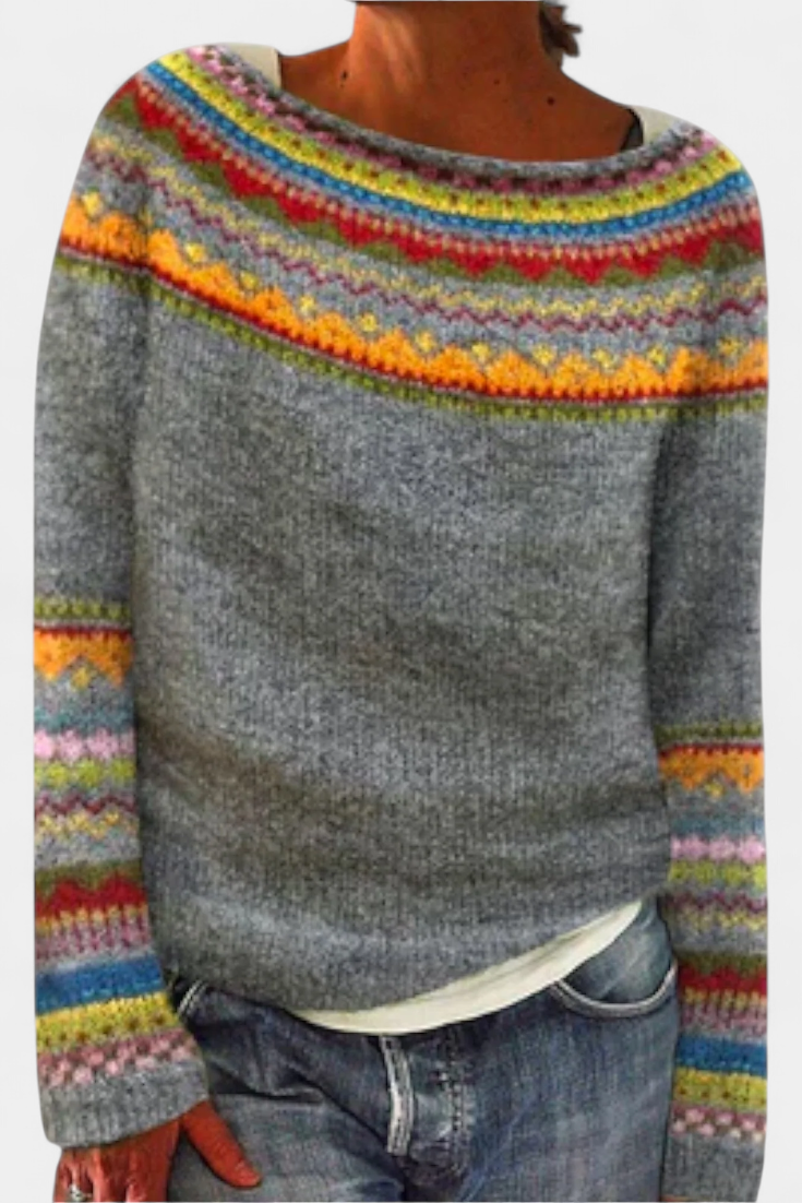 Jolessa Nordic Pattern Knit Sweater