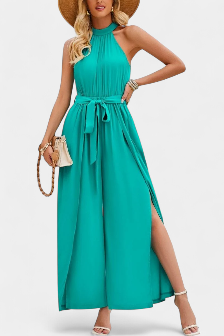 Nyree Asymmetrical Cut-Out Dress with Bow Sleeve