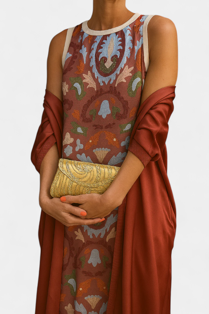 Elegant Alice Evening Dress with Stole