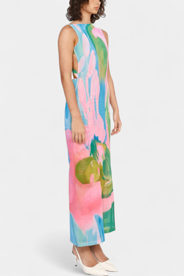 Luella Pastel Dress with Fluid Silhouette and Flattering Cut