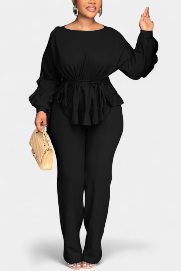 Charmed 2-Piece Set with Ruffles and Adjustable Cord