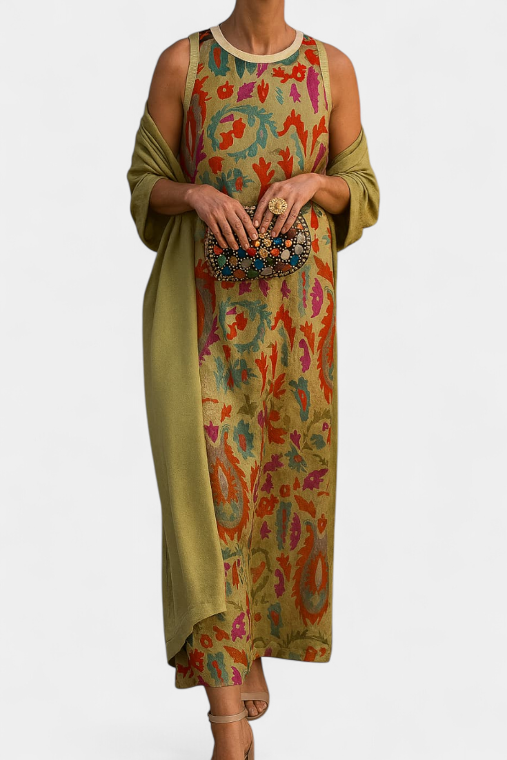 Elegant Alice Evening Dress with Stole
