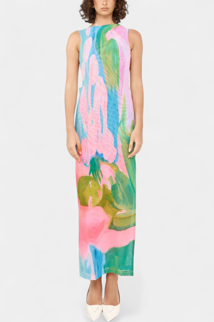 Luella Pastel Dress with Fluid Silhouette and Flattering Cut